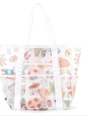 Multicolor Mesh Beach Tote Bag